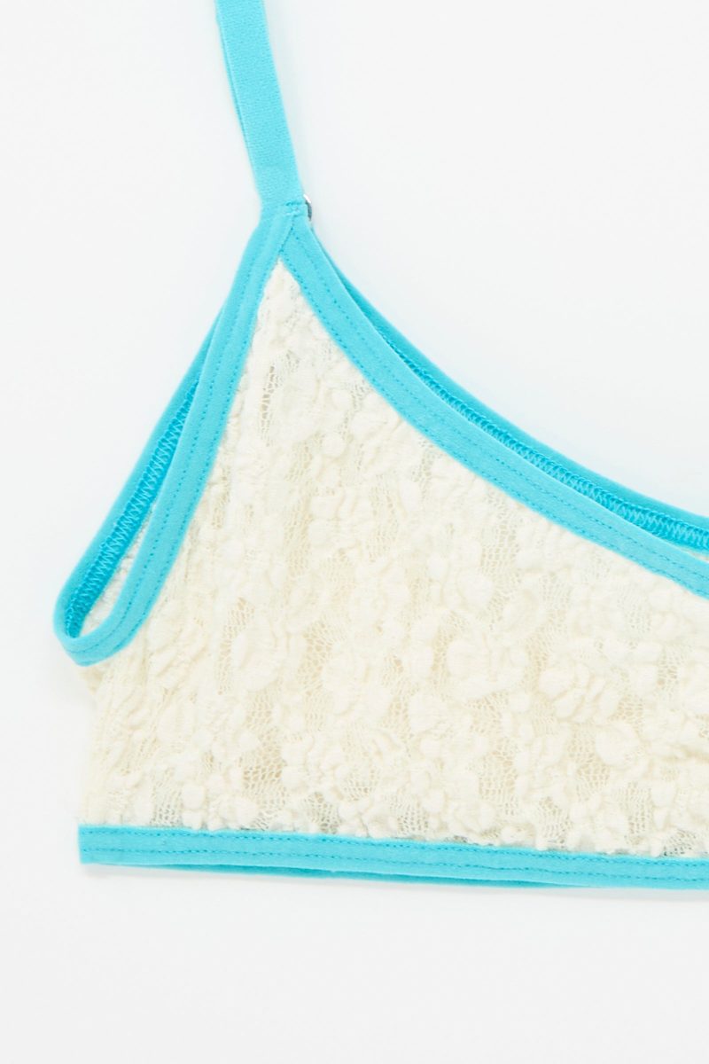 Baserange CottonLaceMusialBra Undyed Turquoise Oroboro 1