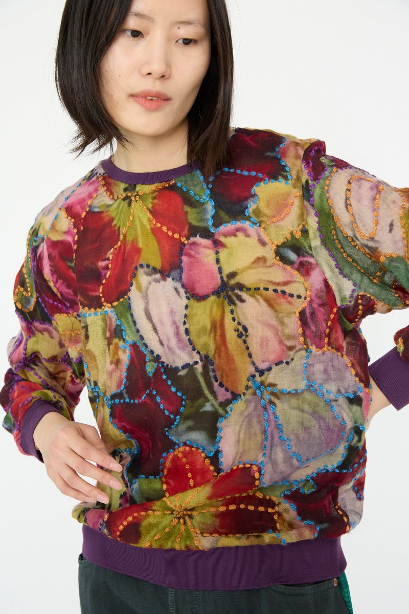 Bless EmbroideredWoolmixNo.78M Sweater Multi Oroboro 5