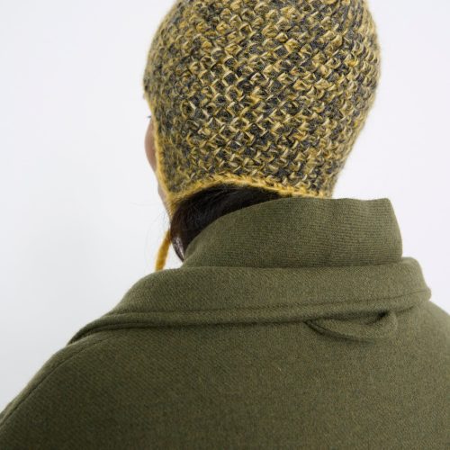 Clyde EarflapBeanie YellowCharcoalMelange Oroboro 4