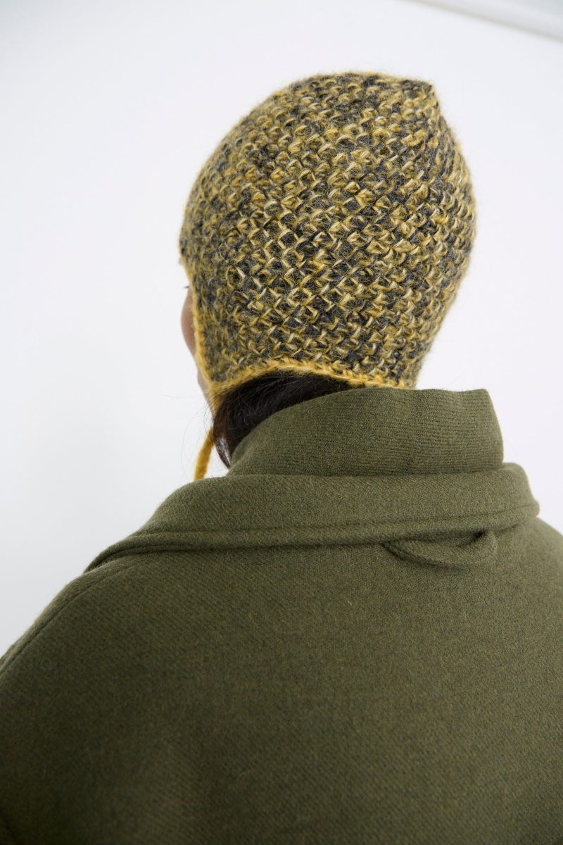 Clyde EarflapBeanie YellowCharcoalMelange Oroboro 4