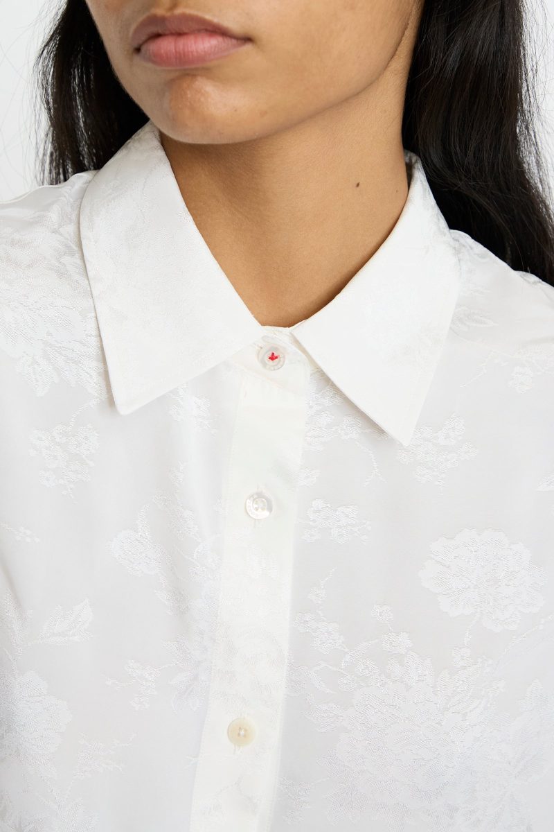 Cordera FlowerJacquardShirt White Oroboro 6