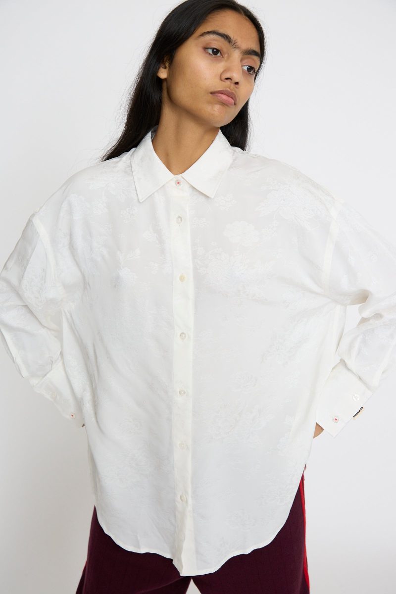 Cordera FlowerJacquardShirt White Oroboro 7