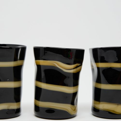 Cristaseya MuranoGlassinBlack OcherStripe Oroboro 2