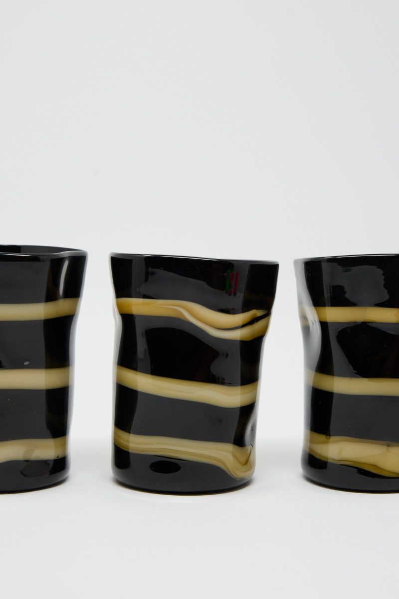 Cristaseya MuranoGlassinBlack OcherStripe Oroboro 2