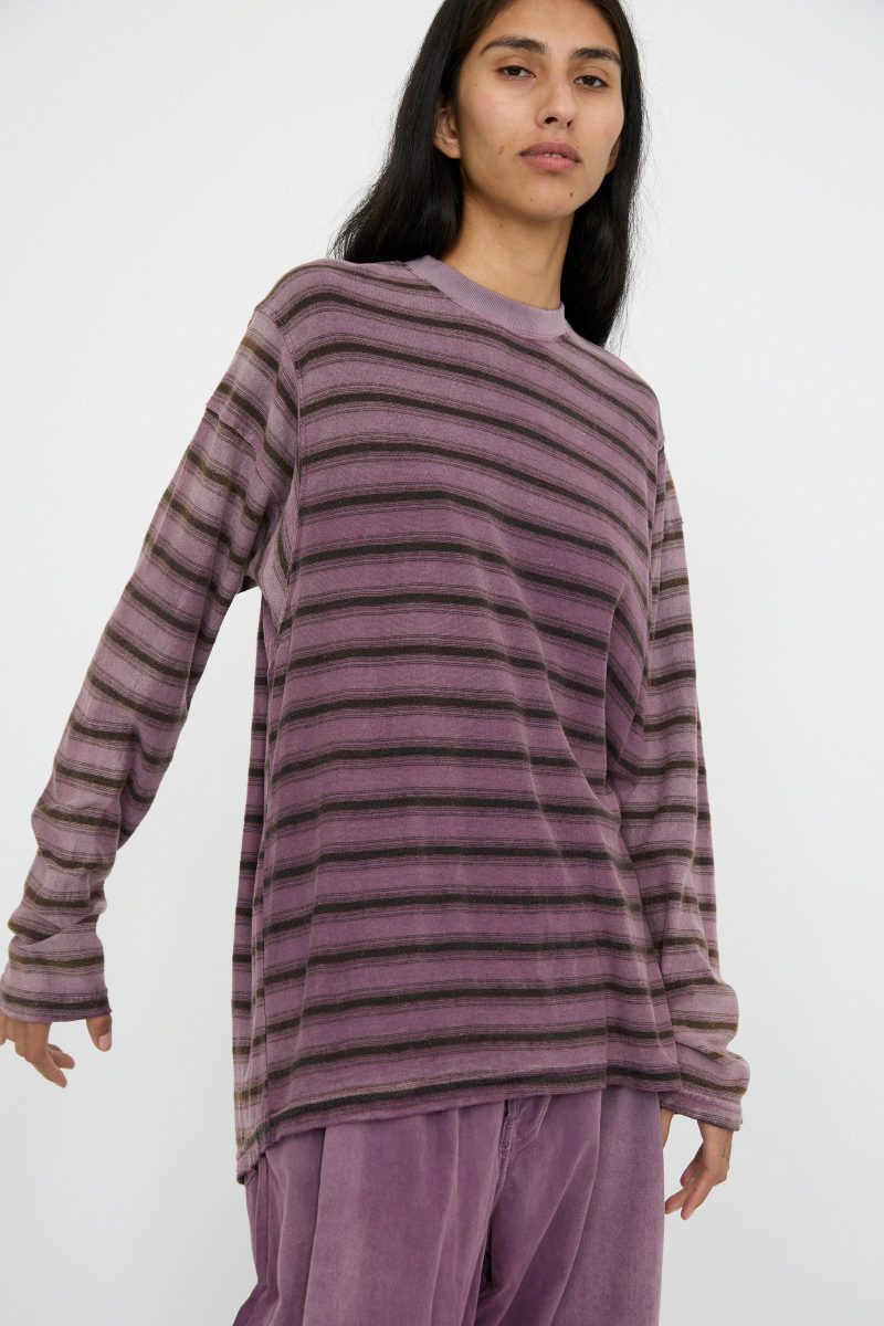 Dr.Collectors Hemp CottonDerrickTeeStripes SunfadedMauve Oroboro 1