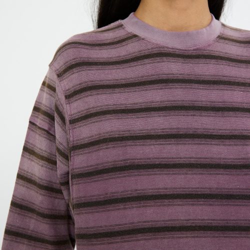 Dr.Collectors Hemp CottonDerrickTeeStripes SunfadedMauve Oroboro 5