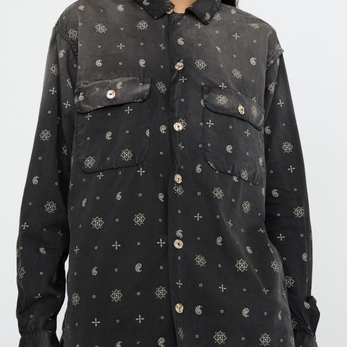 Dr.Collectors SateenCottonBowlingLongSleeve SmokeBlack Oroboro 1