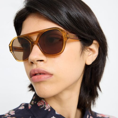 EvaMasaki ChiyoAviatorSunglasses Honey Oroboro 198