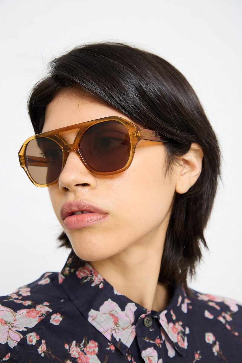 EvaMasaki ChiyoAviatorSunglasses Honey Oroboro 198