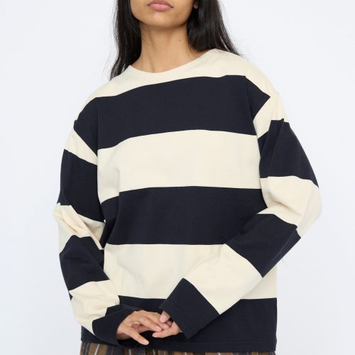 IchiAntiquites StripedCrewneck Beige Black Oroboro 2