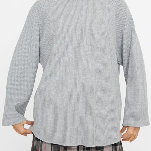 IchiAntiquites WaffleKnitPullover Gray Oroboro 1