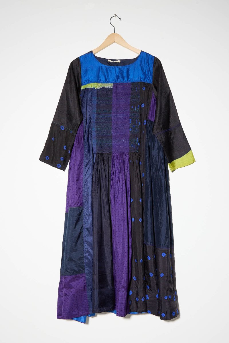 Injiri SilkDress PurpleBlackBlue Oroboro 11