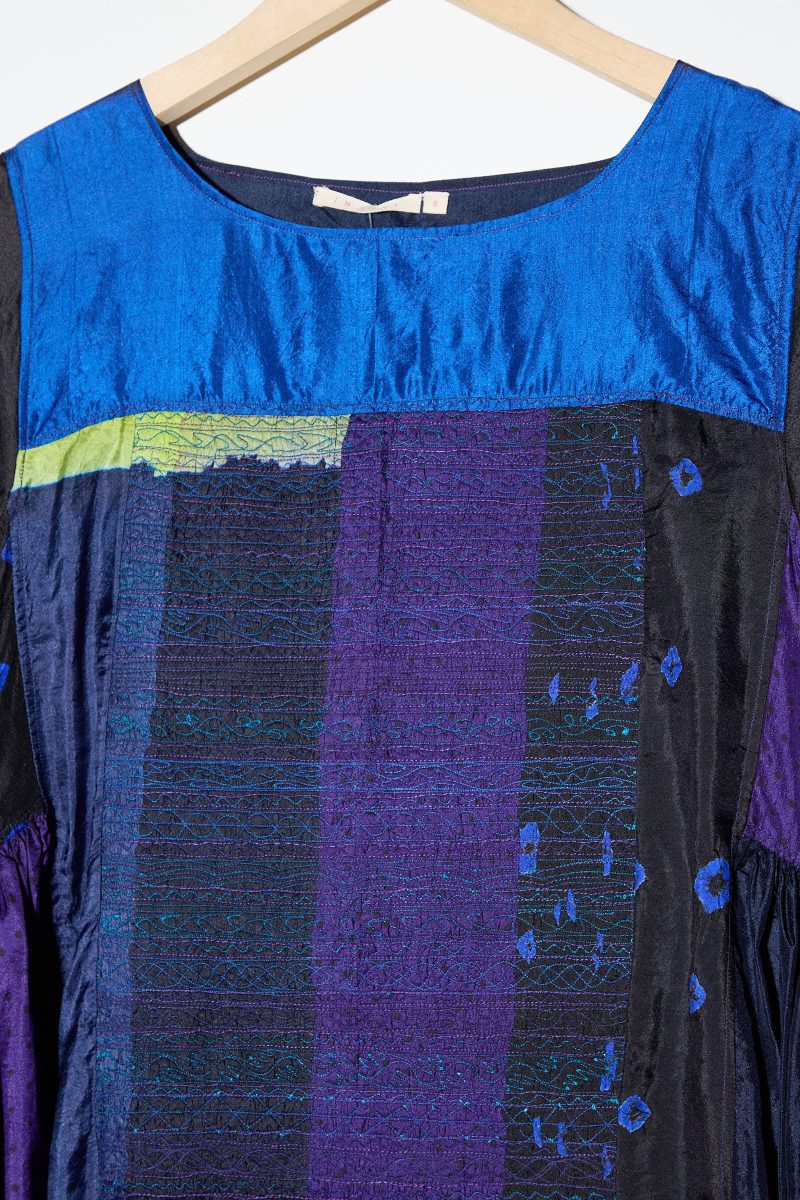 Injiri SilkDress PurpleBlackBlue Oroboro 28