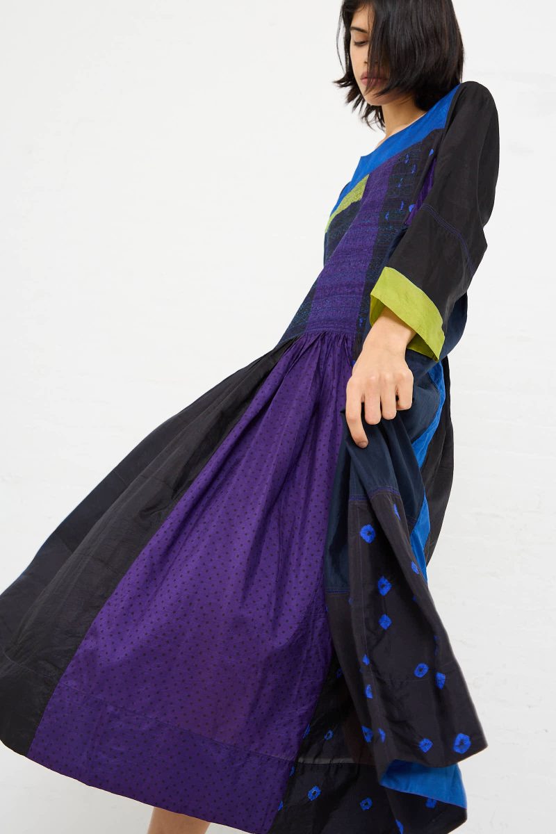 Injiri SilkDress PurpleBlackandBlue Oroboro 2