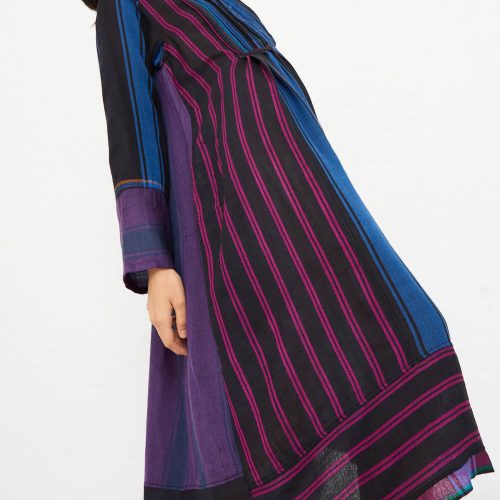 Injiri WoolDress StripeBlueandRed Oroboro 3