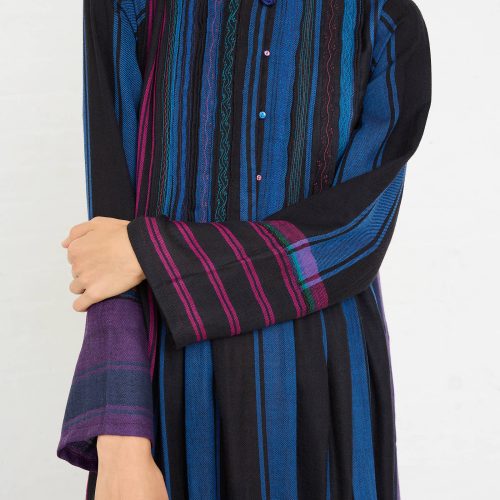 Injiri WoolDress StripeBlueandRed Oroboro 5