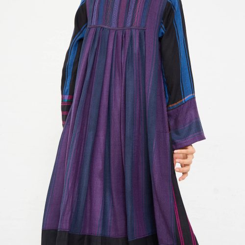 Injiri WoolDress StripeBlueandRed Oroboro 8