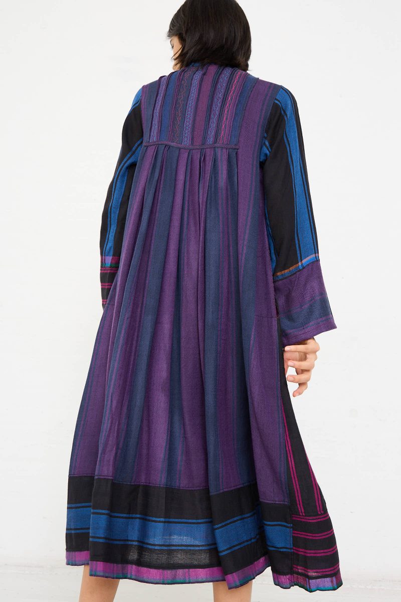 Injiri WoolDress StripeBlueandRed Oroboro 8