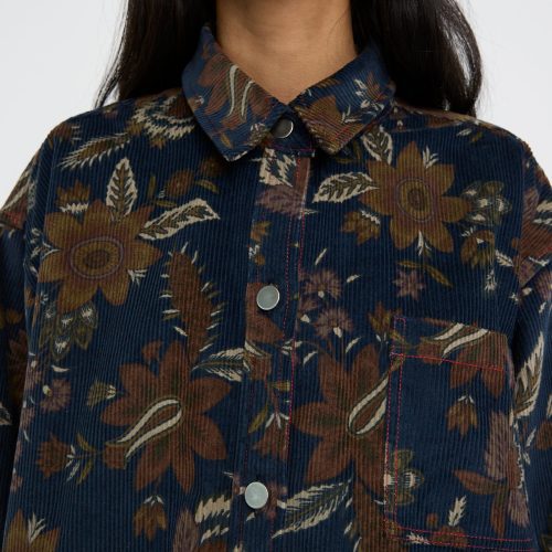 Kasmaria Cotton Corduroy Overshirt Printed Floral Oroboro 9