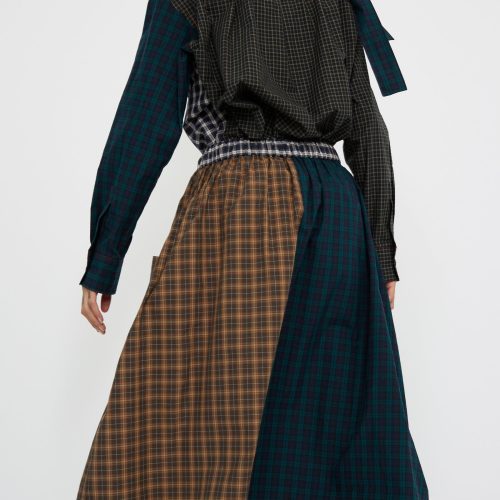 Kasmaria HeavyPoplinSkirt MixedPlaid Oroboro 9