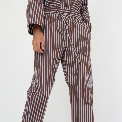 Kasmaria TaffetaPajamaPantswithTie Stripe Oroboro 5