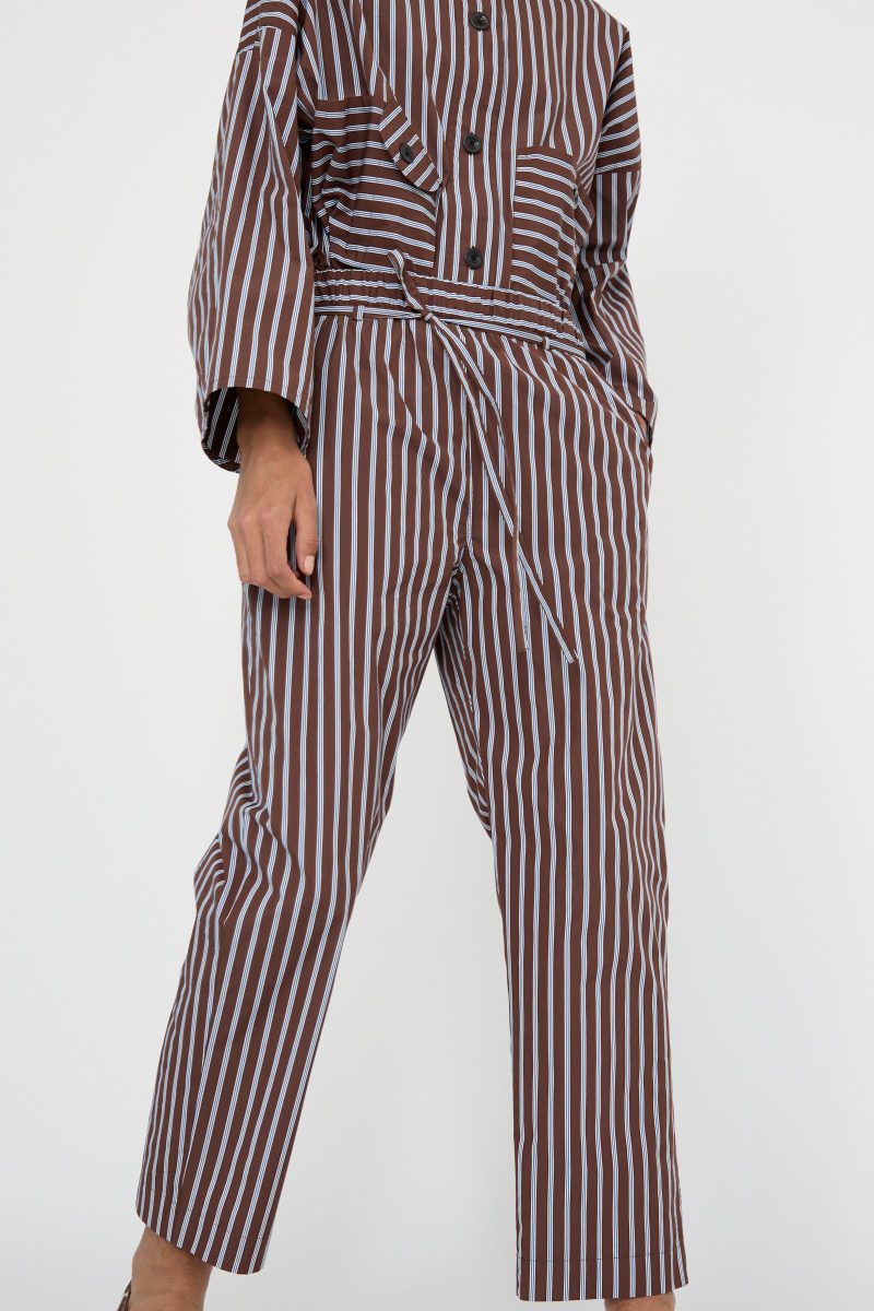 Kasmaria TaffetaPajamaPantswithTie Stripe Oroboro 5