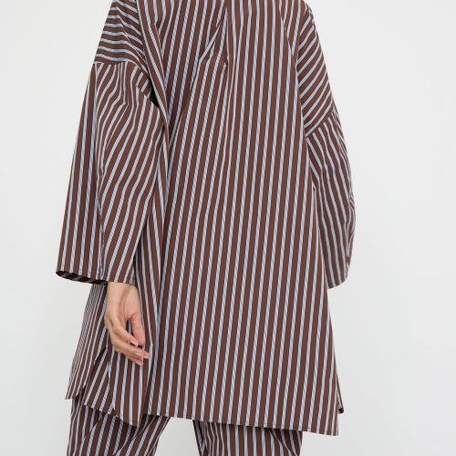 Kasmaria TaffetaSmockShirtDress Stripe Oroboro 2125