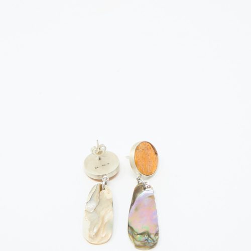 LaMar SterlingSilverNo.09Earrings Orange Shell Oroboro 5