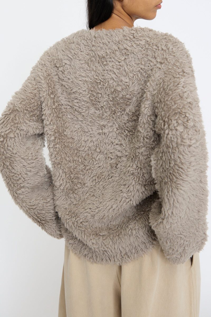 LaurenManoogian HandknitFurCrewneck Taupe Oroboro 7