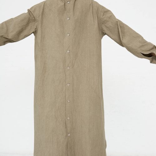 LaurenManoogian SoftCollarShirtDressinClay Oroboro 8