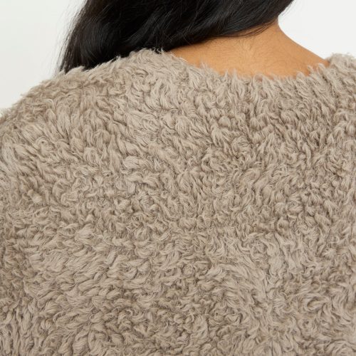 Lauren Manoogian Handknit Fur Crewneck Taupe Oroboro 8