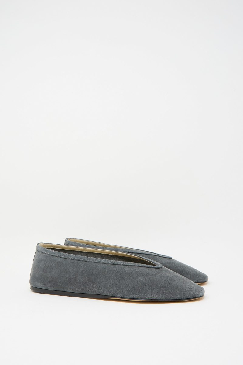 Le Monde Beryl Suede Luna Slipper Anthracite Oroboro 2