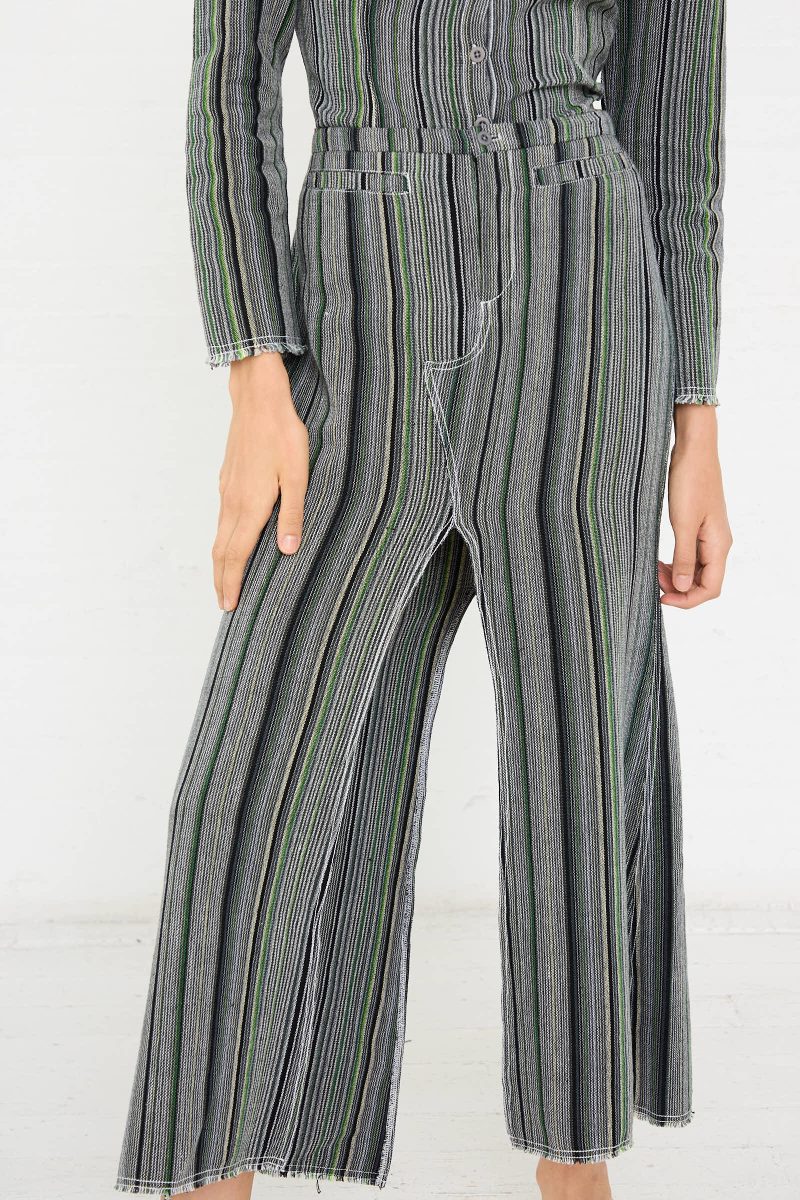 LunaDelPinal TelaDeRayaLoomWeaveJeanSkirt HumbugStripe Oroboro 1