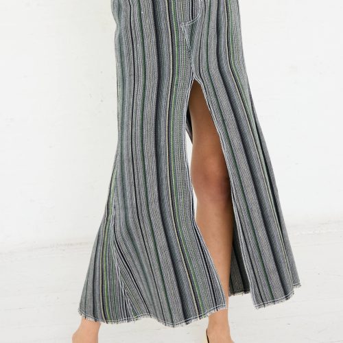 LunaDelPinal TelaDeRayaLoomWeaveJeanSkirt HumbugStripe Oroboro 2