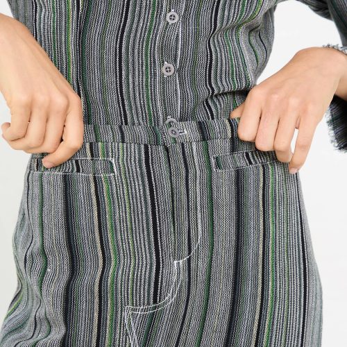 LunaDelPinal TelaDeRayaLoomWeaveJeanSkirt HumbugStripe Oroboro 4