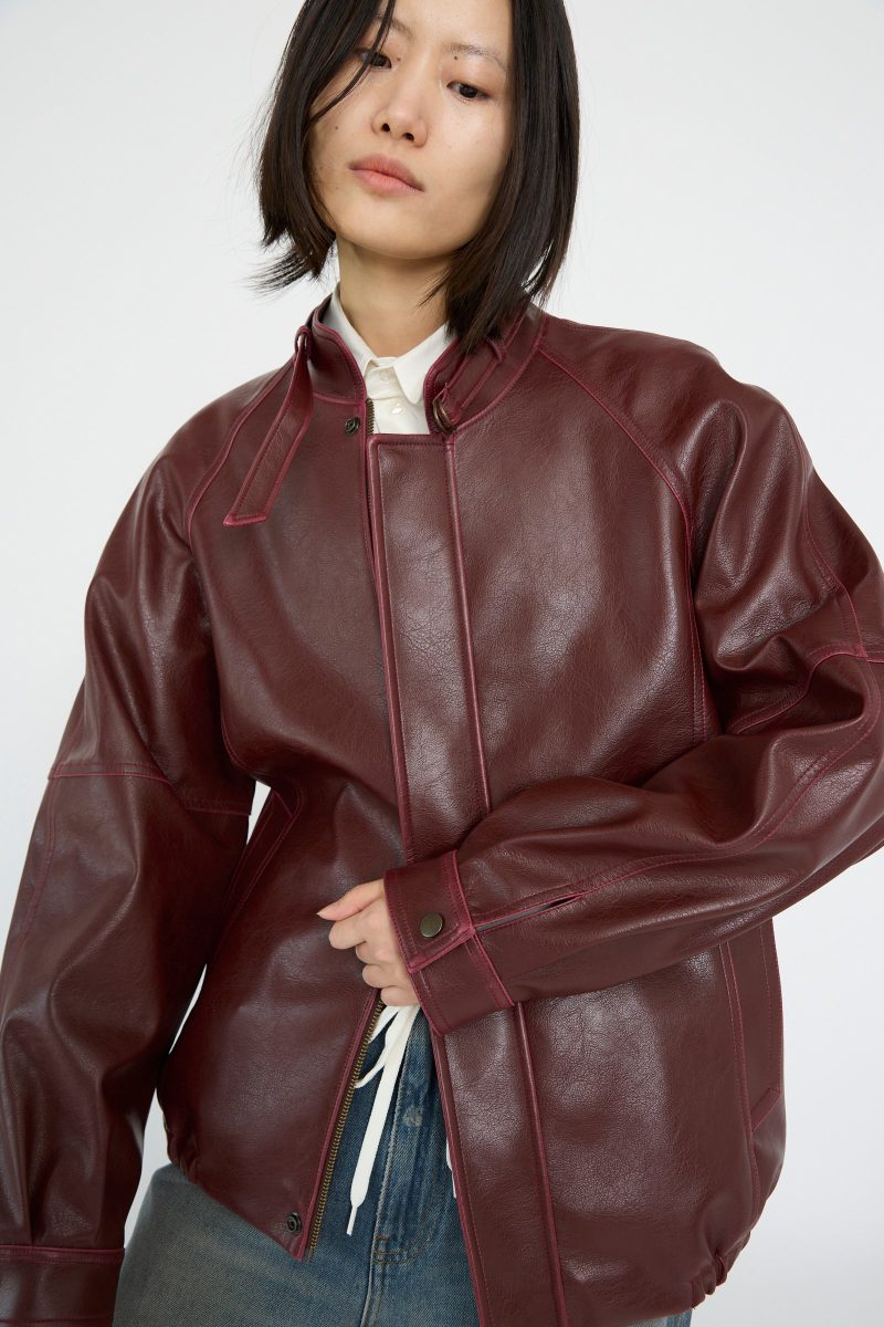 MM6 Sports Jacket Burgundy Oroboro 2