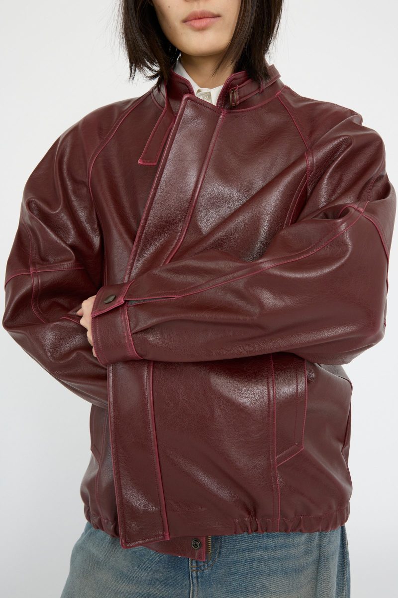 MM6 Sports Jacket Burgundy Oroboro 3