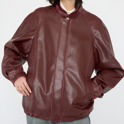 MM6 Sports Jacket Burgundy Oroboro 4