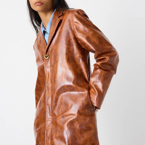 RejinaPyo FauxLeatherSamanthaJacket Brown Oroboro 5