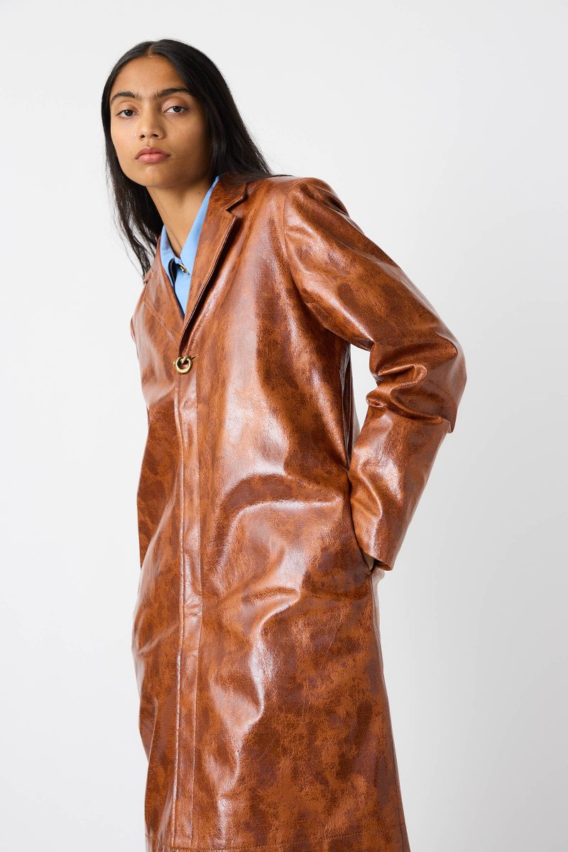 RejinaPyo FauxLeatherSamanthaJacket Brown Oroboro 5