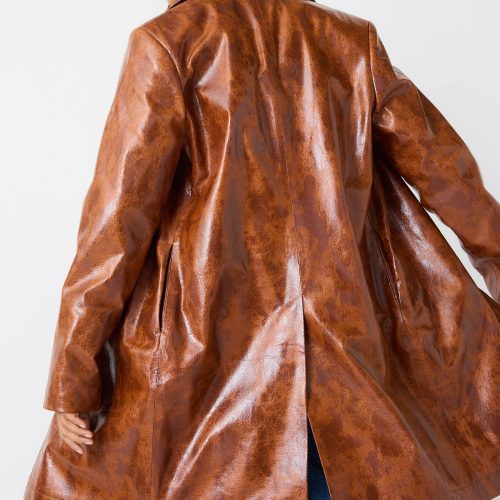 RejinaPyo FauxLeatherSamanthaJacket Brown Oroboro 8