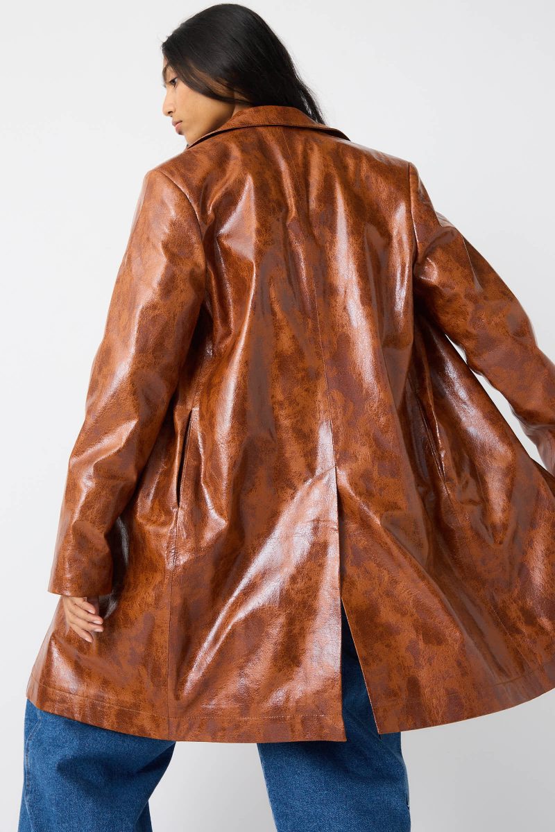 RejinaPyo FauxLeatherSamanthaJacket Brown Oroboro 8