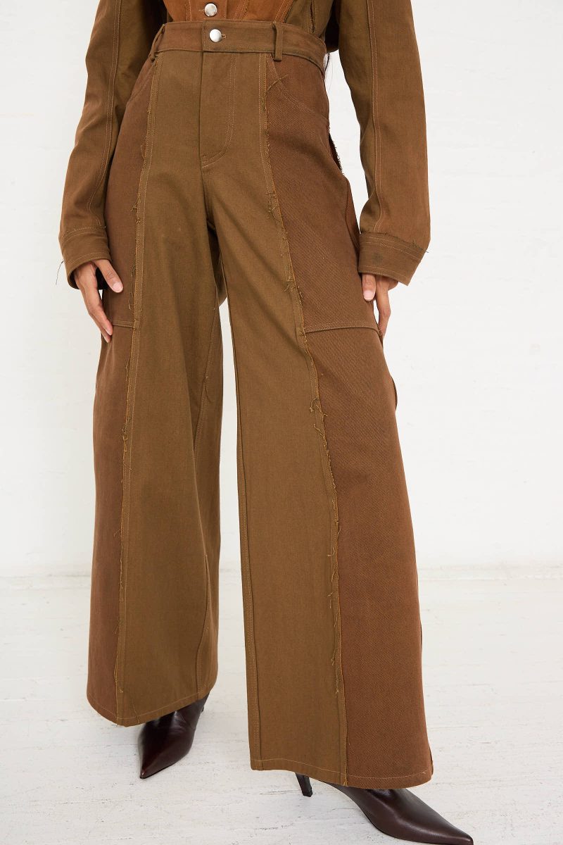 RenataBrenha UpcycledDenimCangacoTrouserinBrown Oroboro 6