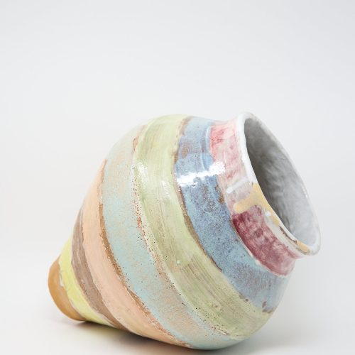 ShinoTakeda LargeVase PastelStripe Oroboro 4