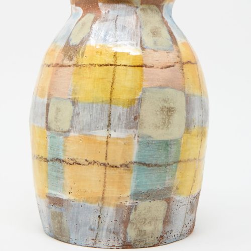 ShinoTakeda Vase PastelPlaid Oroboro 1