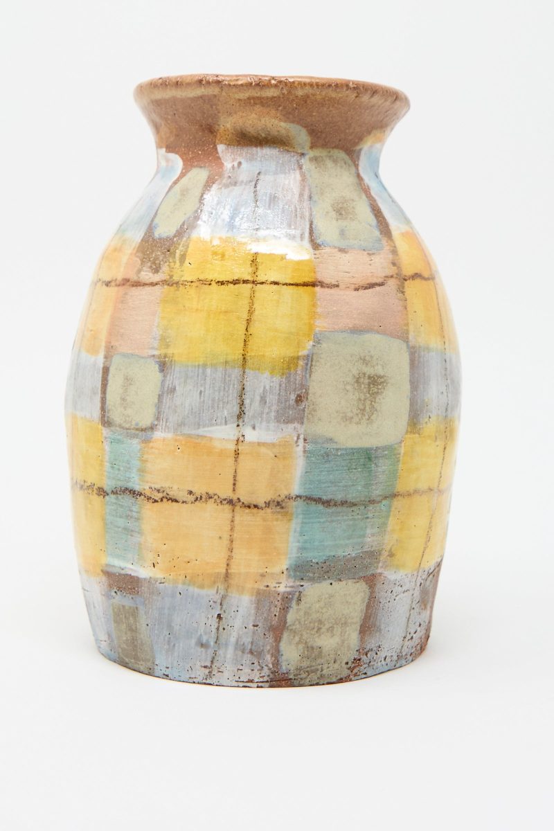 ShinoTakeda Vase PastelPlaid Oroboro 1