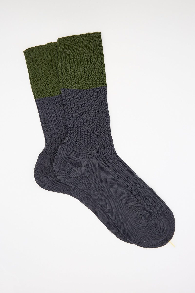 SofieD Hoore RibbedCottonFourCrewSockinKhakiandPebble Oroboro214