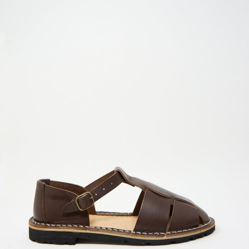 SteveMono LeatherArtisanalSandal10 17inCoffee Oroboro 4copy