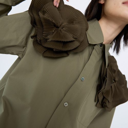 TogaArchives FlowerMotifShirt Khaki Oroboro 8