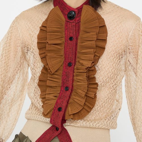 TogaArchives LaceKnitCardigan Beige Oroboro 2